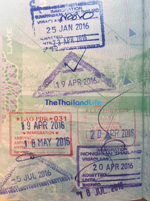 thai visa stamp