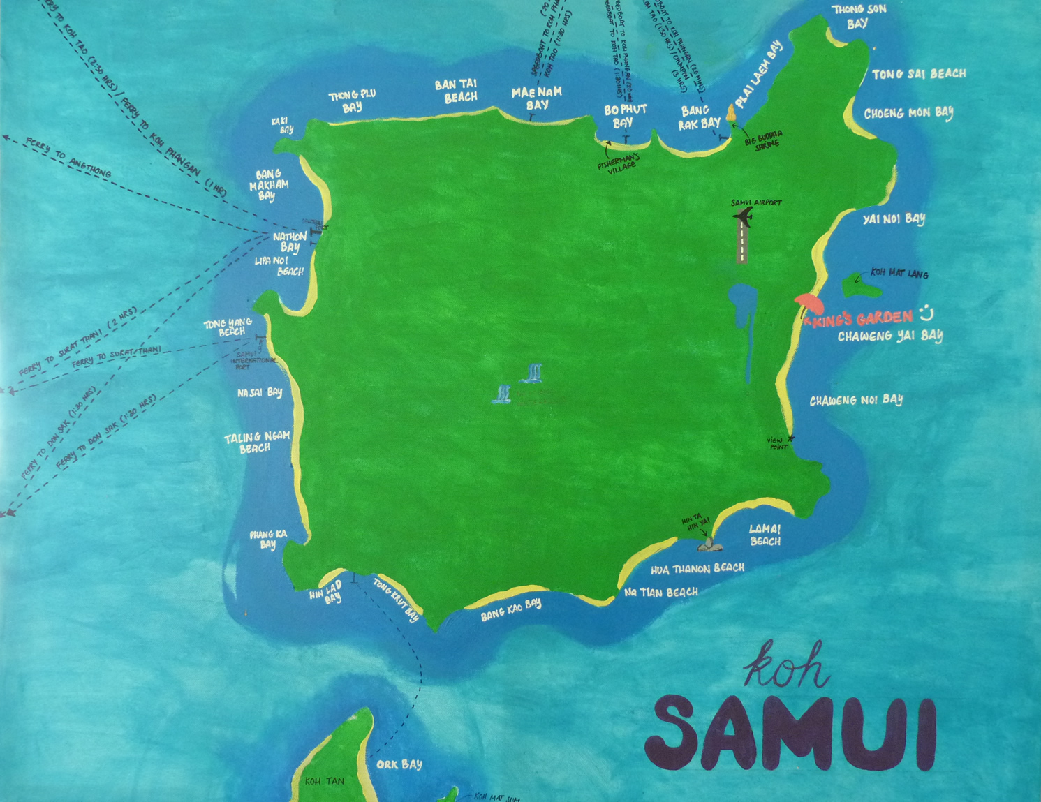 A Travelers' Map of Koh Samui