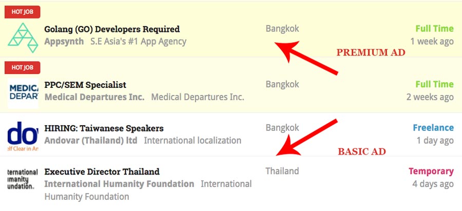 thailand jobs board