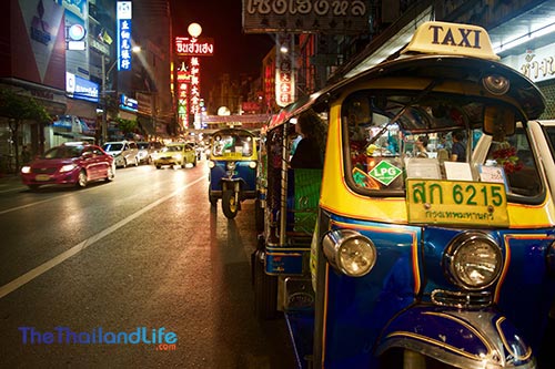 thailand china town tuk tuk