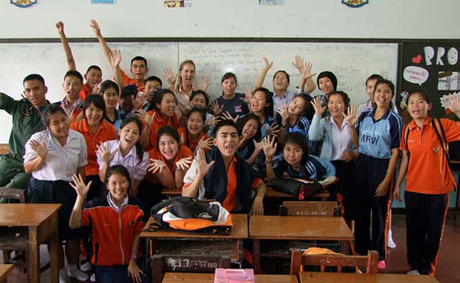 class of Thai students